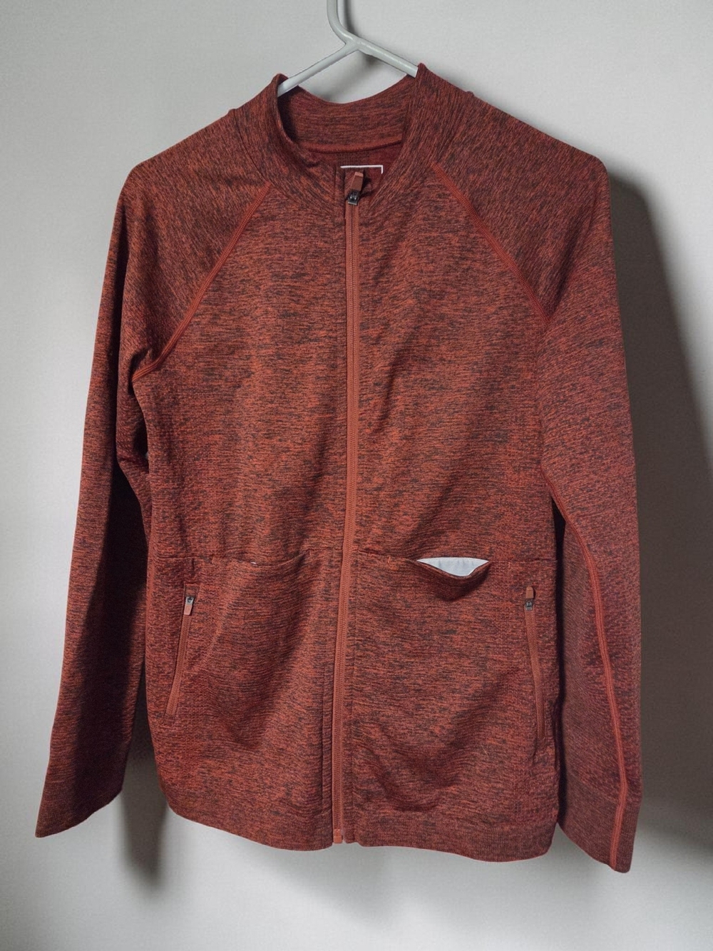 Figs XL Seamless Heather Rust Red Top